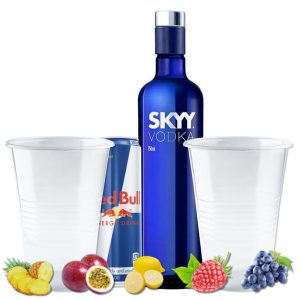 Promo 2x1 Vaso 500ml Vodka Skyy con Red Bull