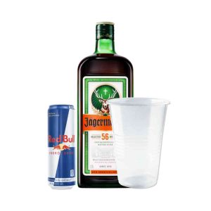 Vaso 500ml Jagermeister con Red Bull